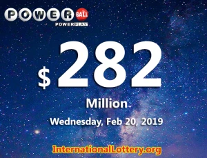 头奖已攀升至2.82亿美元；Powerball